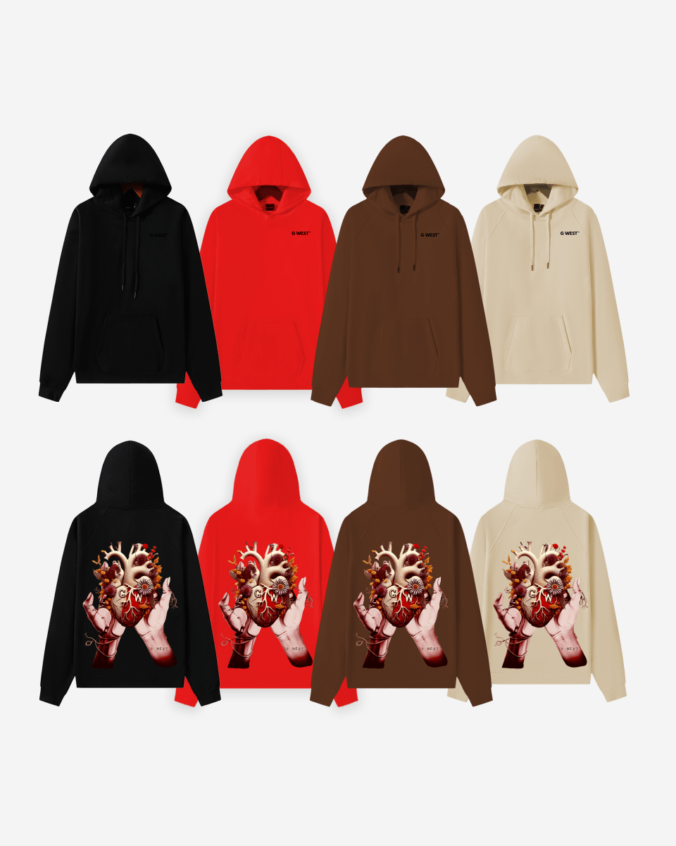 G West Flower Heart Hoodie
