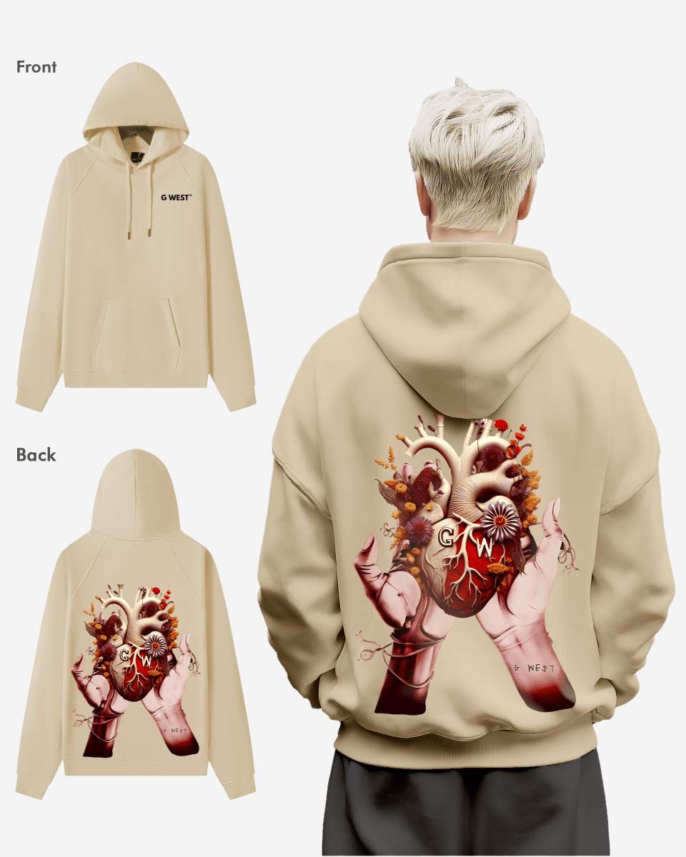 G West Flower Heart Hoodie