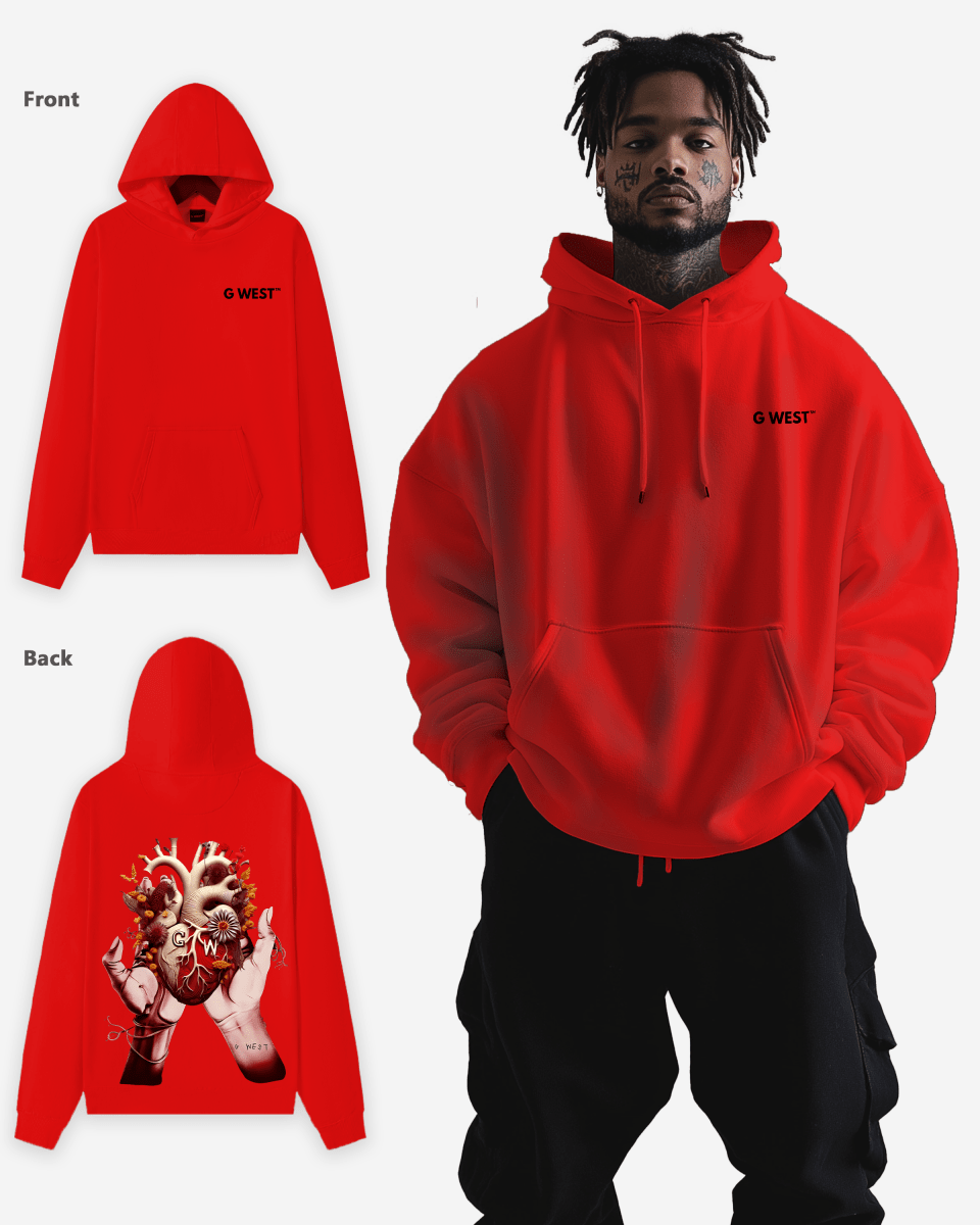 G West Flower Heart Hoodie
