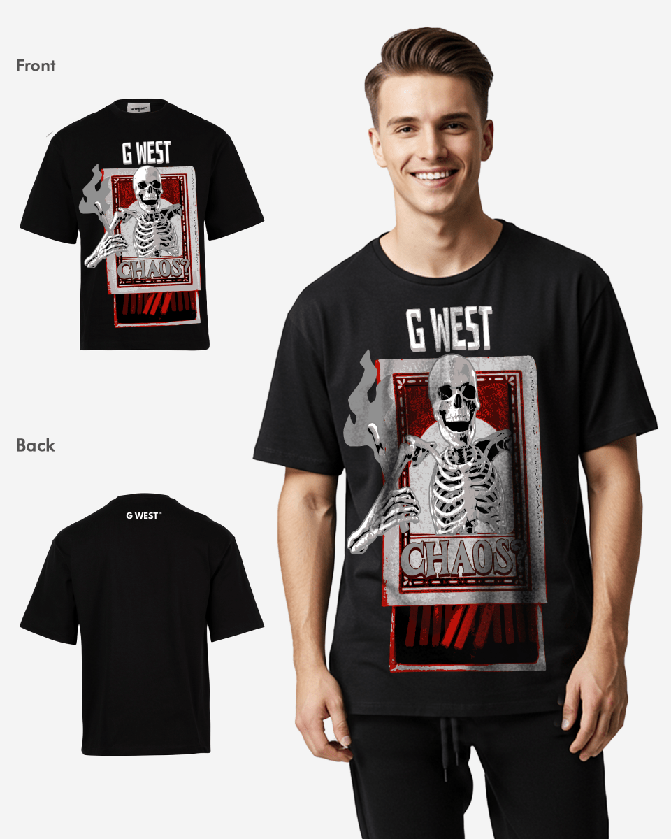G-WEST G CHAOS OVERSIZED TEE