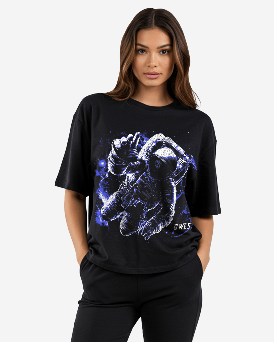 G West Heavy Weight Galaxy Premium Oversized Tee - WOMEN