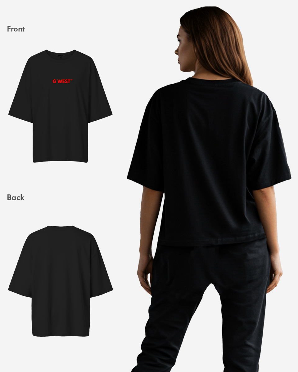 G West Heavyweight Logo Wear Oversized T-Shirt - WOMEN