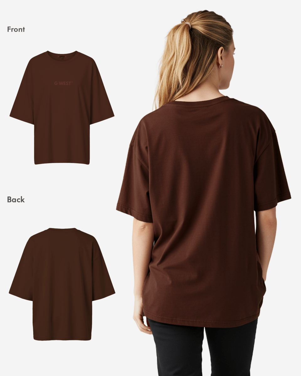 G West Heavyweight Logo Wear Oversized T-Shirt - WOMEN