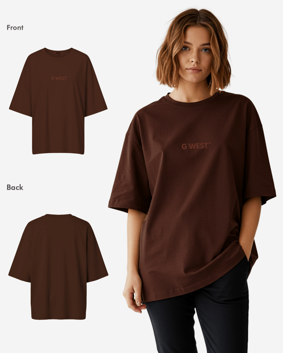 G West Heavyweight Logo Wear Oversized T-Shirt - WOMEN