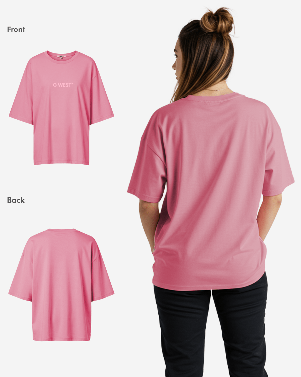 G West Heavyweight Logo Wear Oversized T-Shirt - WOMEN
