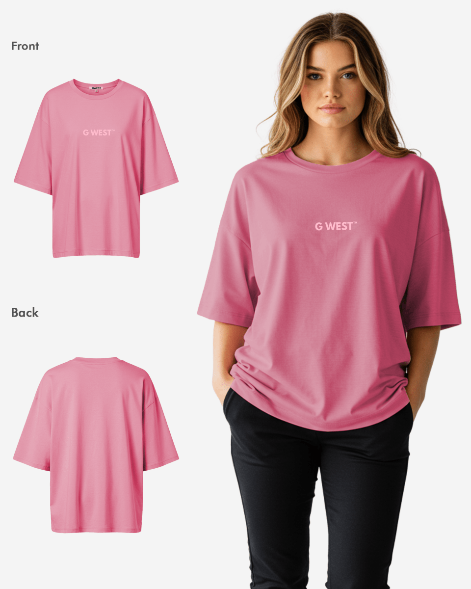 G West Heavyweight Logo Wear Oversized T-Shirt - WOMEN