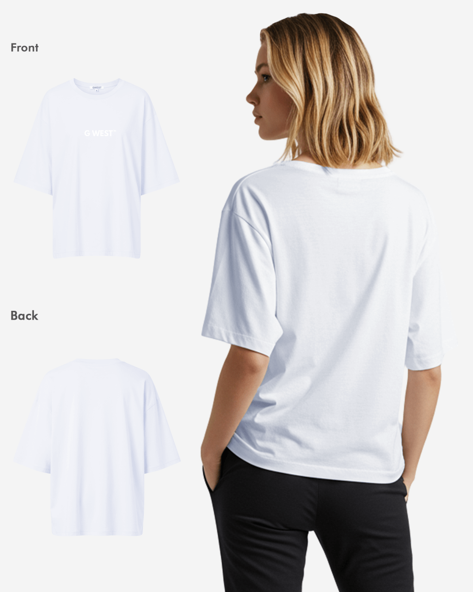 G West Heavyweight Logo Wear Oversized T-Shirt - WOMEN