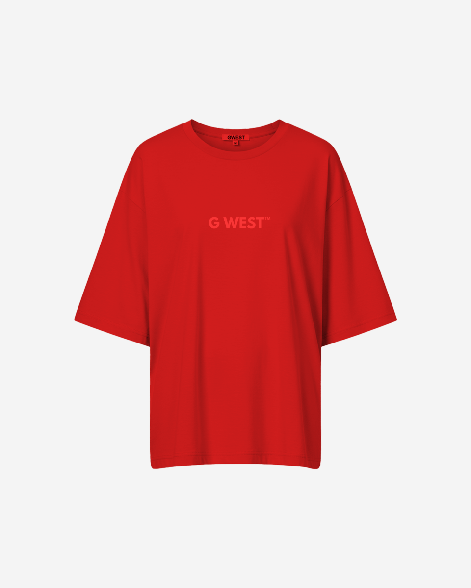 G West Heavyweight Logo Wear Oversized T-Shirt - WOMEN