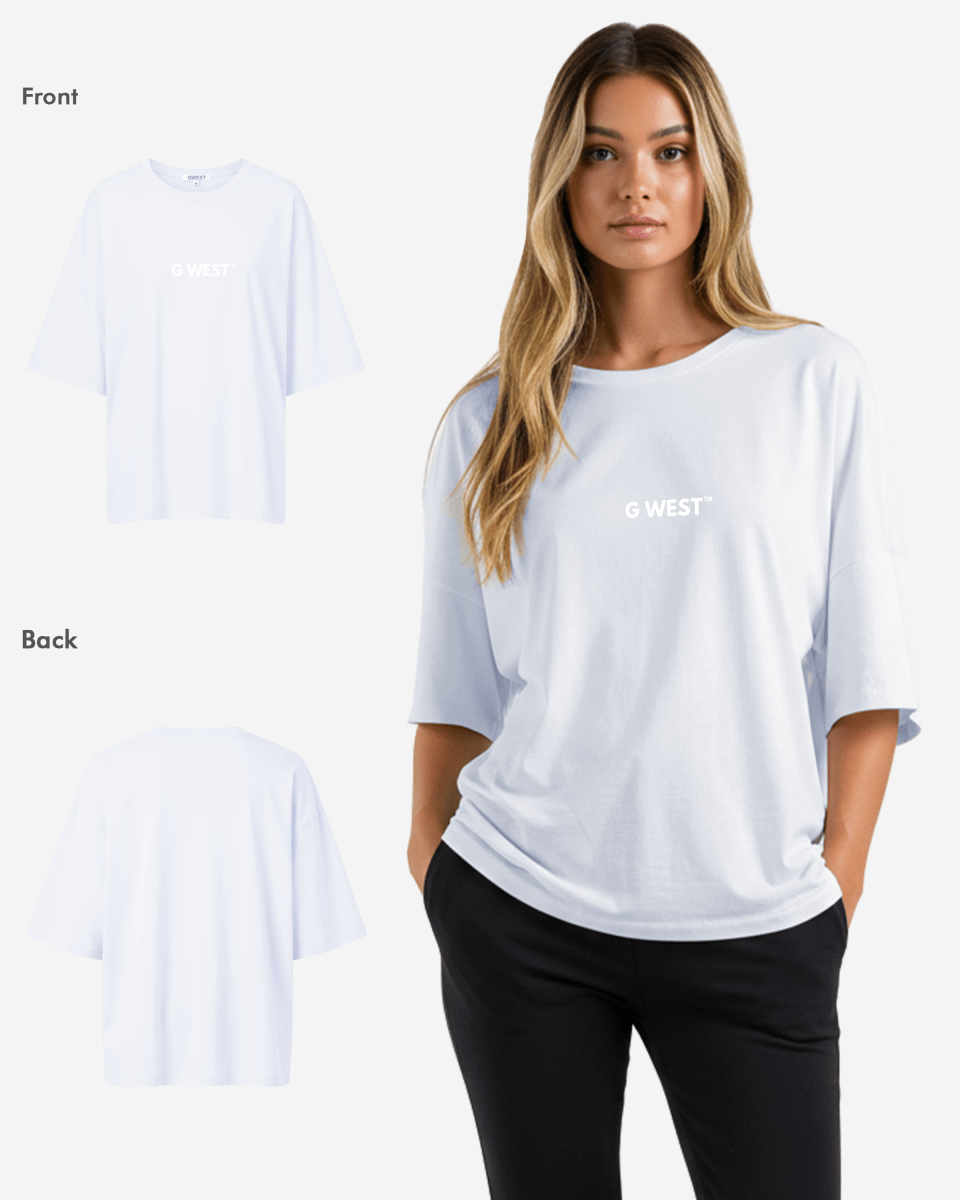 G West Heavyweight Logo Wear Oversized T-Shirt - WOMEN