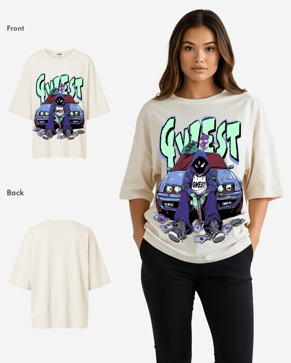 G WEST HEIST Oversized TEE - WOMEN