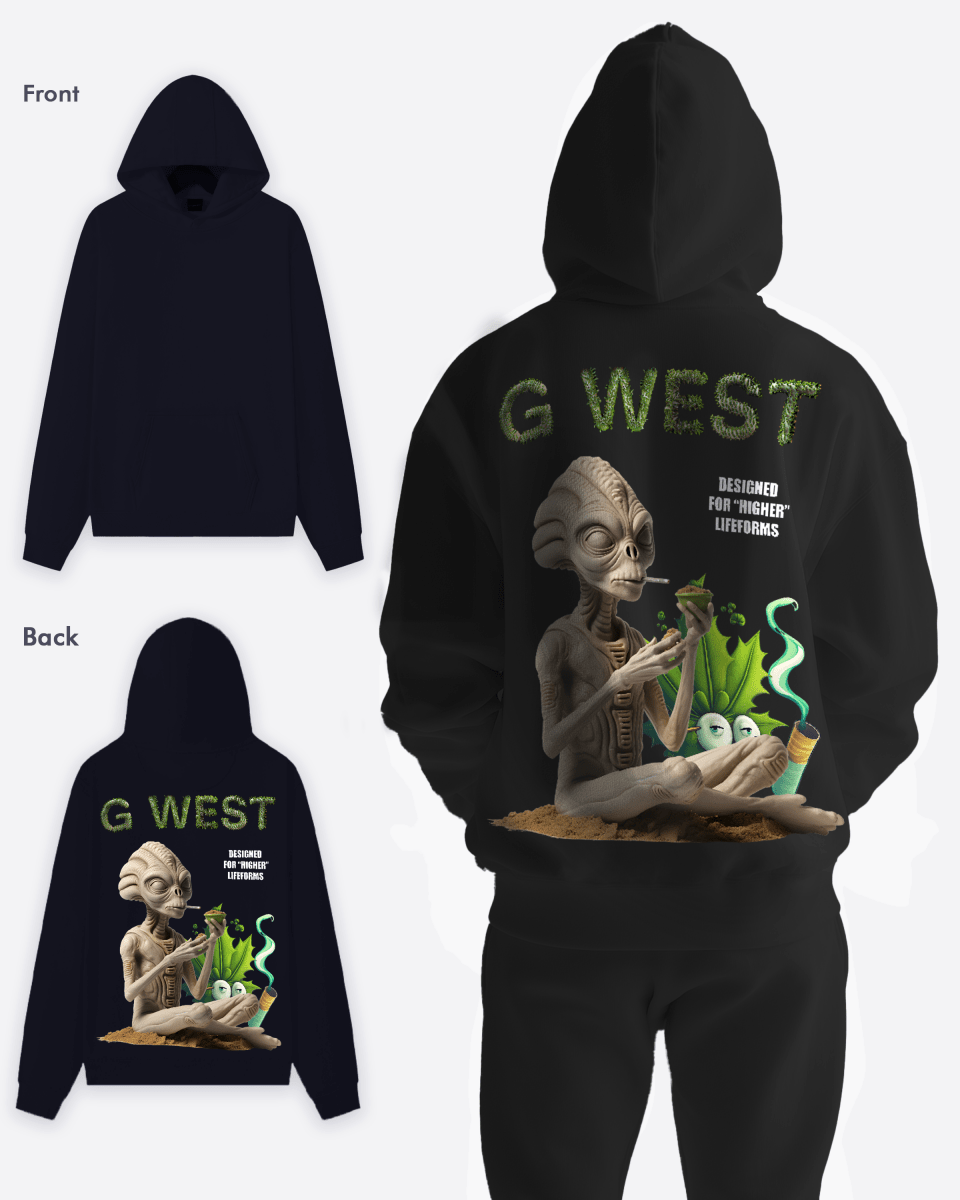 G West Higher Lifeform Heavy Premium Oversized Hoodie