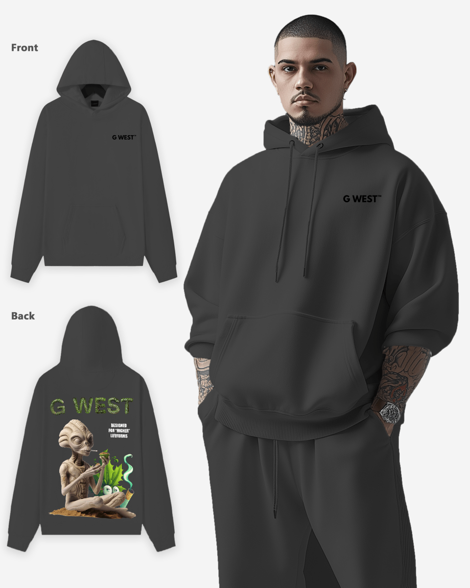 G West Higher Lifeform Heavy Premium Oversized Hoodie