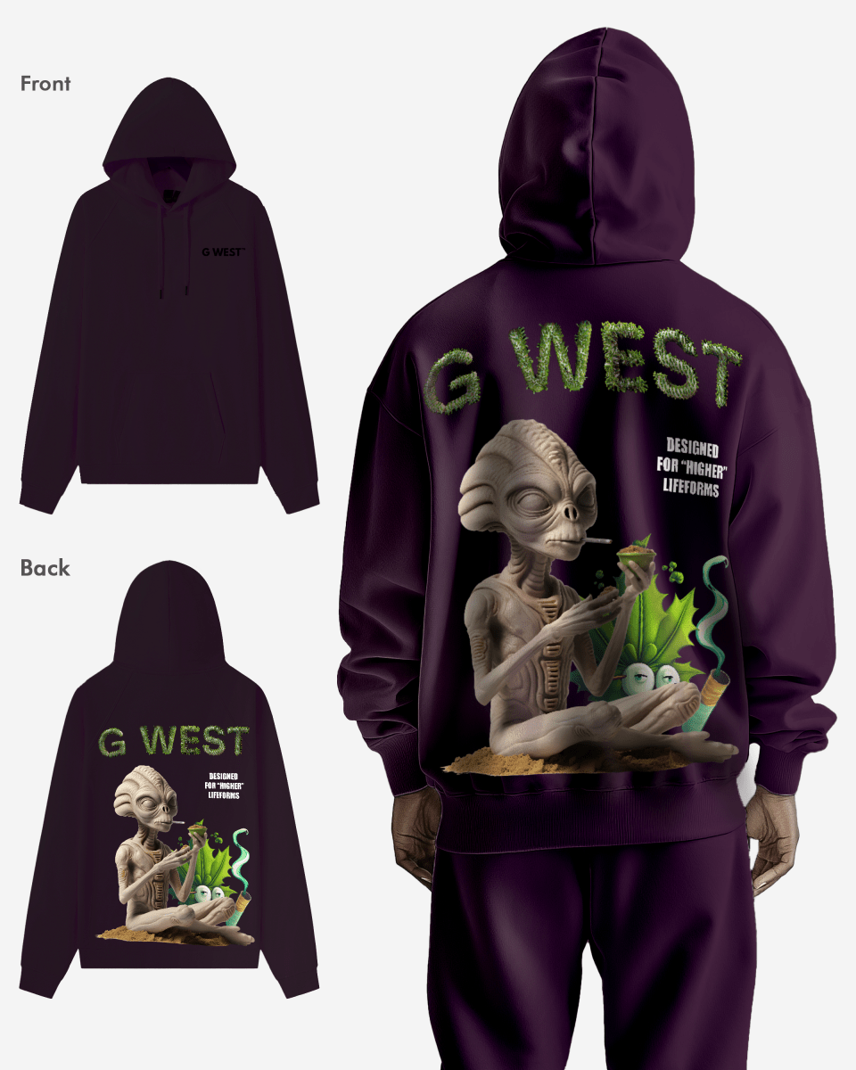 G West Higher Lifeform Heavy Premium Oversized Hoodie
