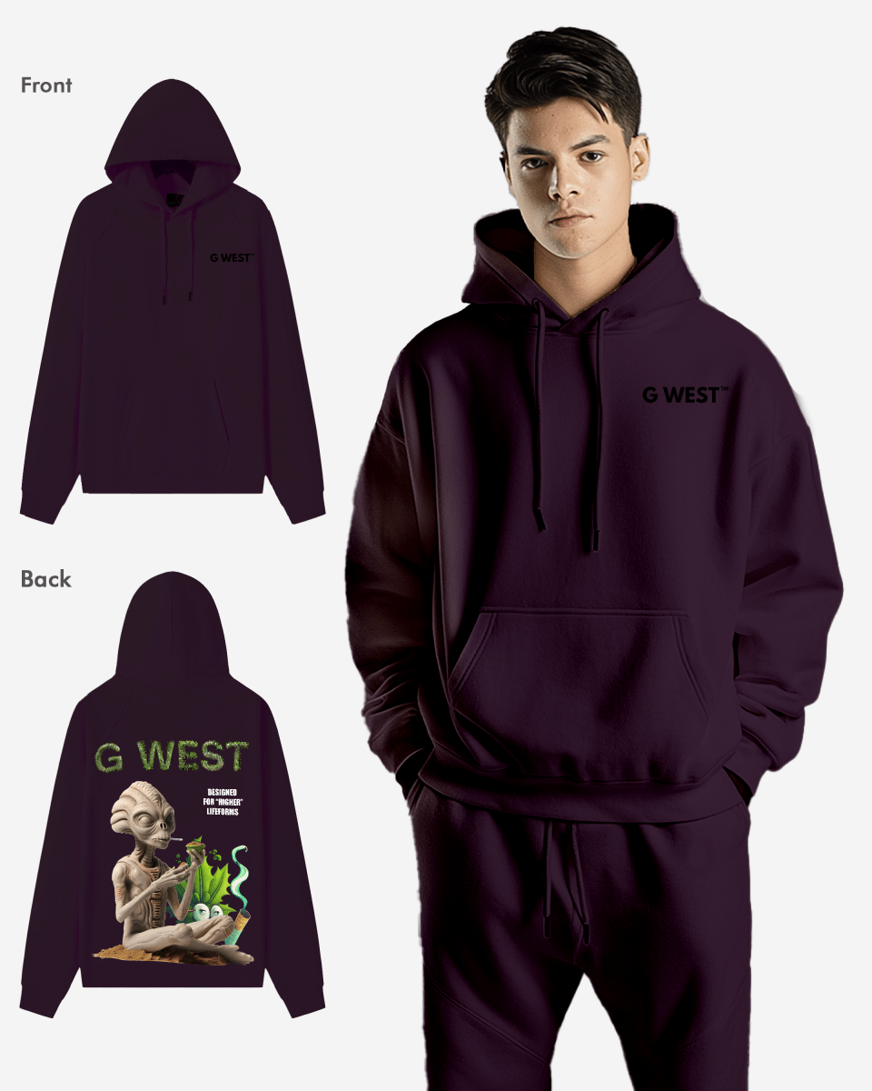 G West Higher Lifeform Heavy Premium Oversized Hoodie