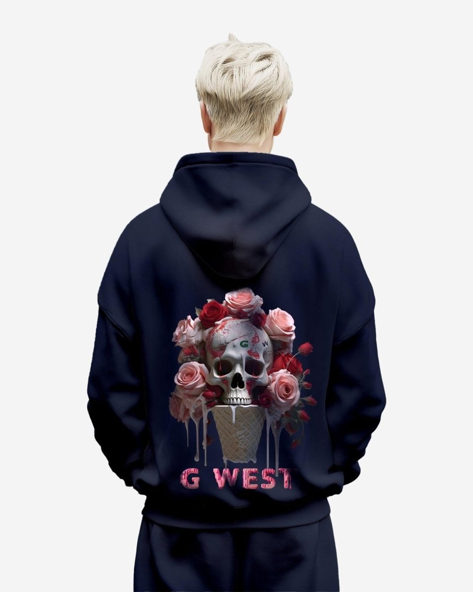 G West Ice Cream Skull Heavy Premium Oversized Hoodie