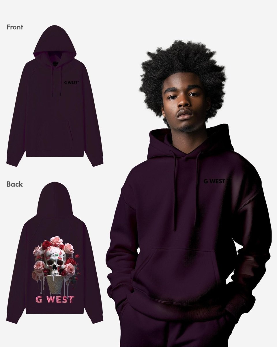 G West Ice Cream Skull Heavy Premium Oversized Hoodie