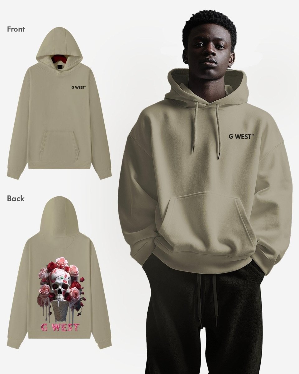 G West Ice Cream Skull Heavy Premium Oversized Hoodie