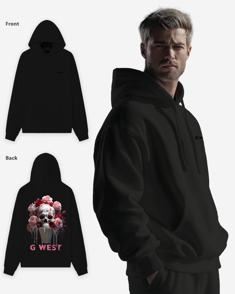 G West Ice Cream Skull Oversize Hoodie