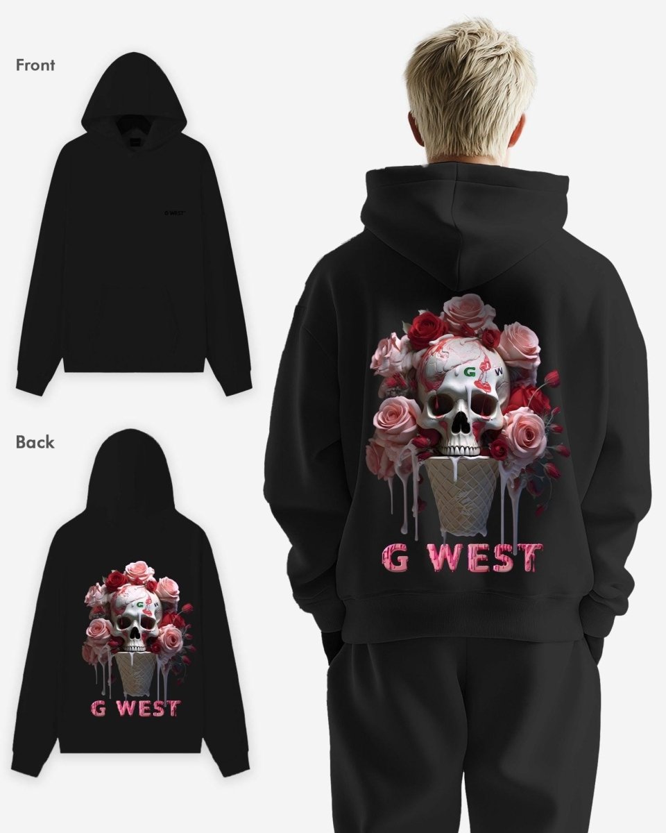 G West Ice Cream Skull Oversize Hoodie