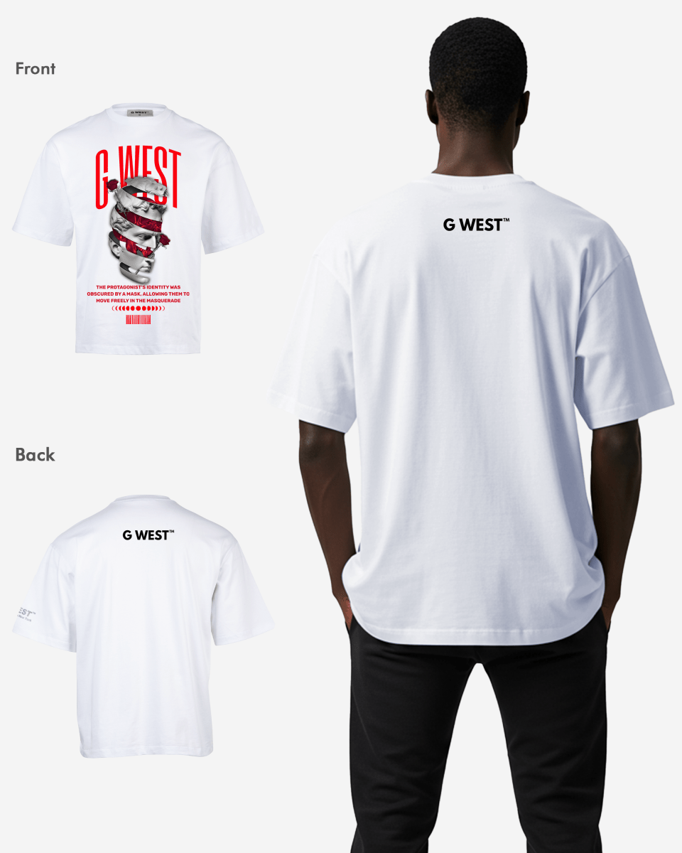 G WEST identity concealed OVERSIZED TEE