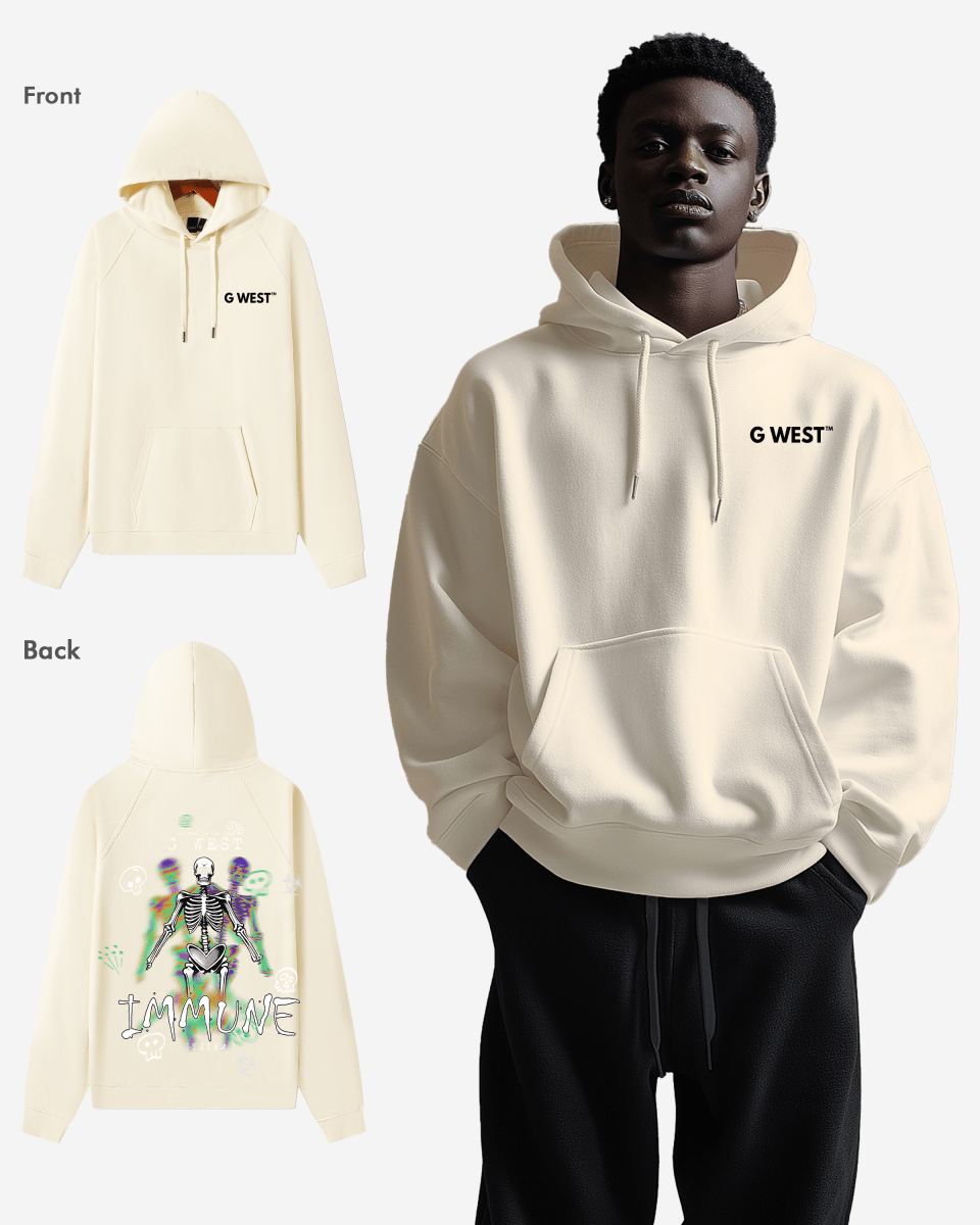G West Imunne Skeleton Oversize Hoodie Mens Style