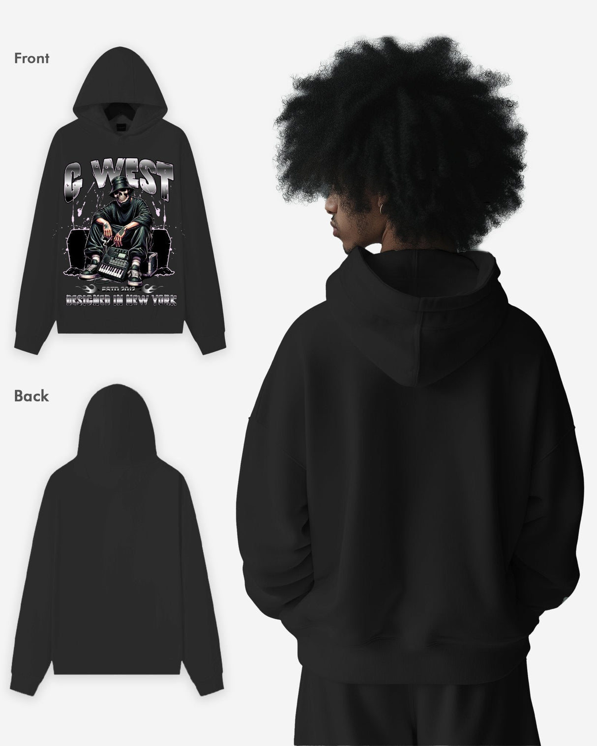 G West Jamming With The Dead Oversize Hoodie