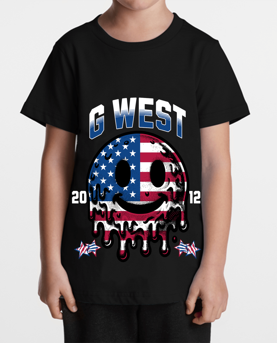 G WEST KIDS AMERICAN FLAG TEE
