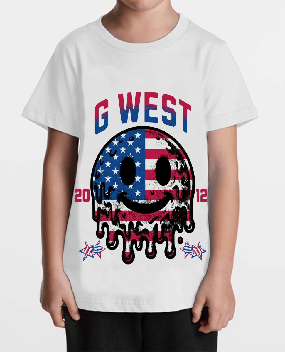 G WEST KIDS AMERICAN FLAG TEE