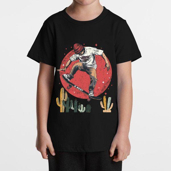 G West Kids Cactus Jump Black Tee