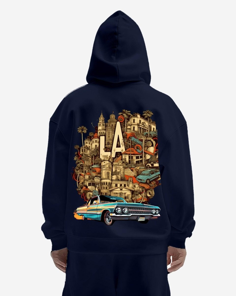 G West La Culture Black Heavy Premium Oversize Hoodie