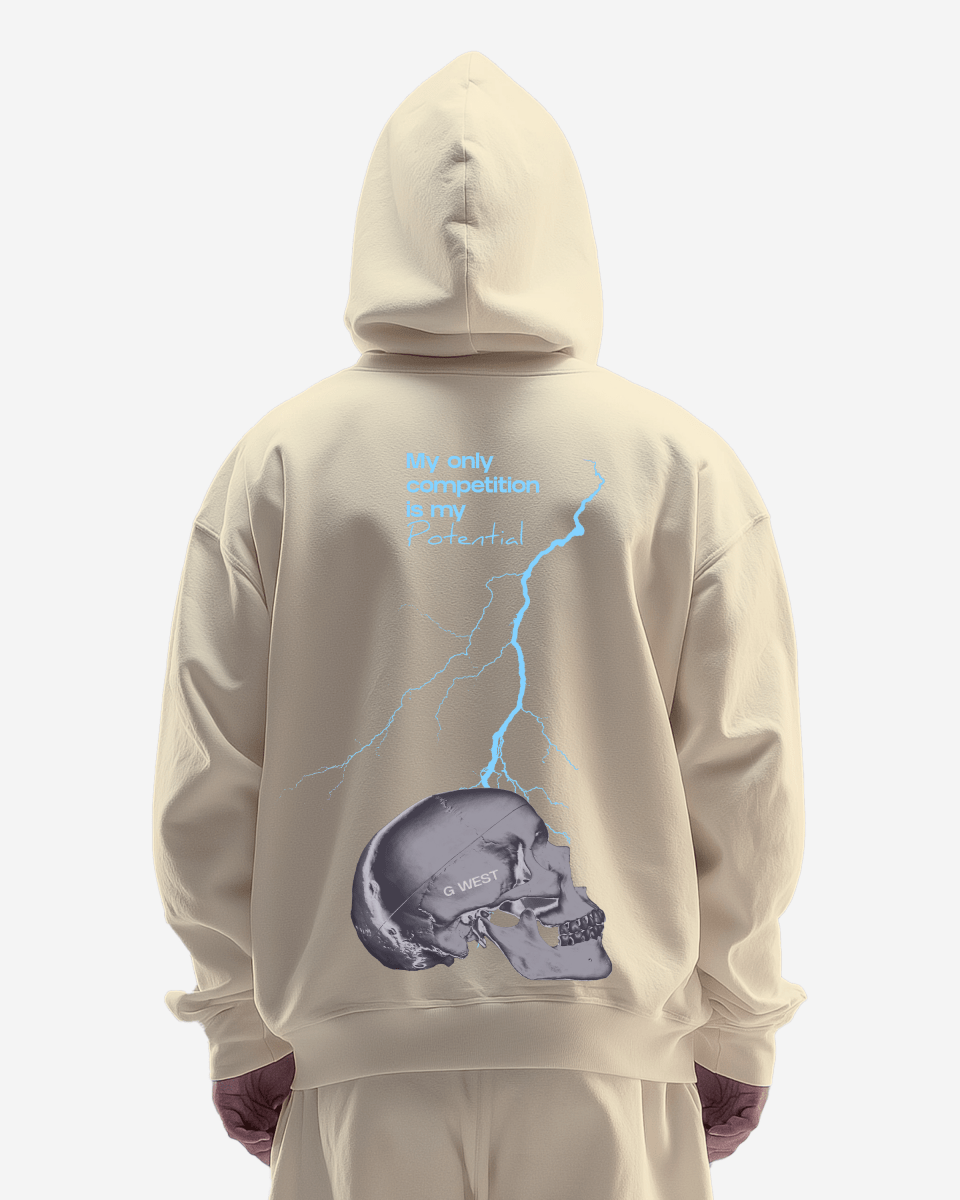 G West Lighting Skull Heavy Premium Oversize Hoodie