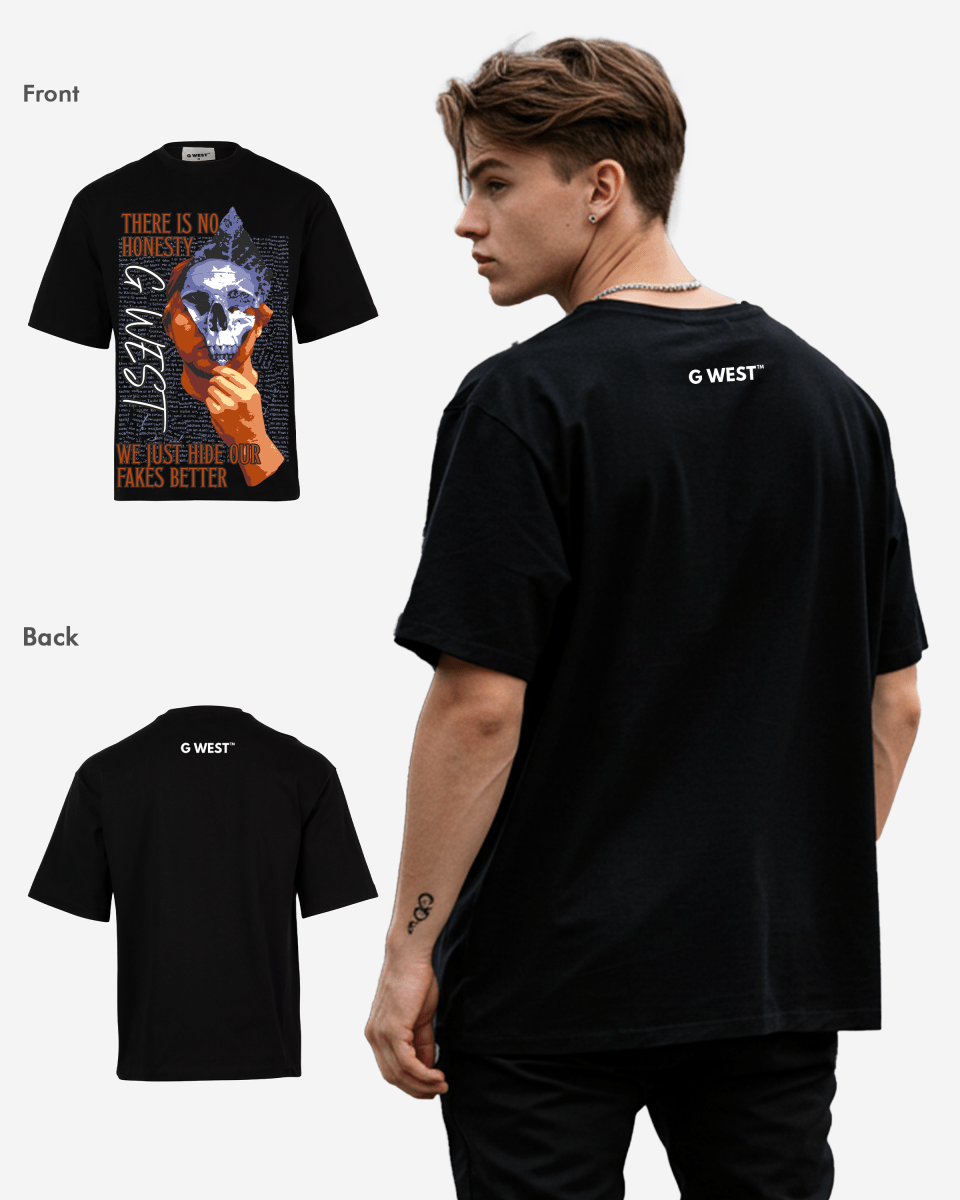 G-WEST Living in the shadows Oversized Tee