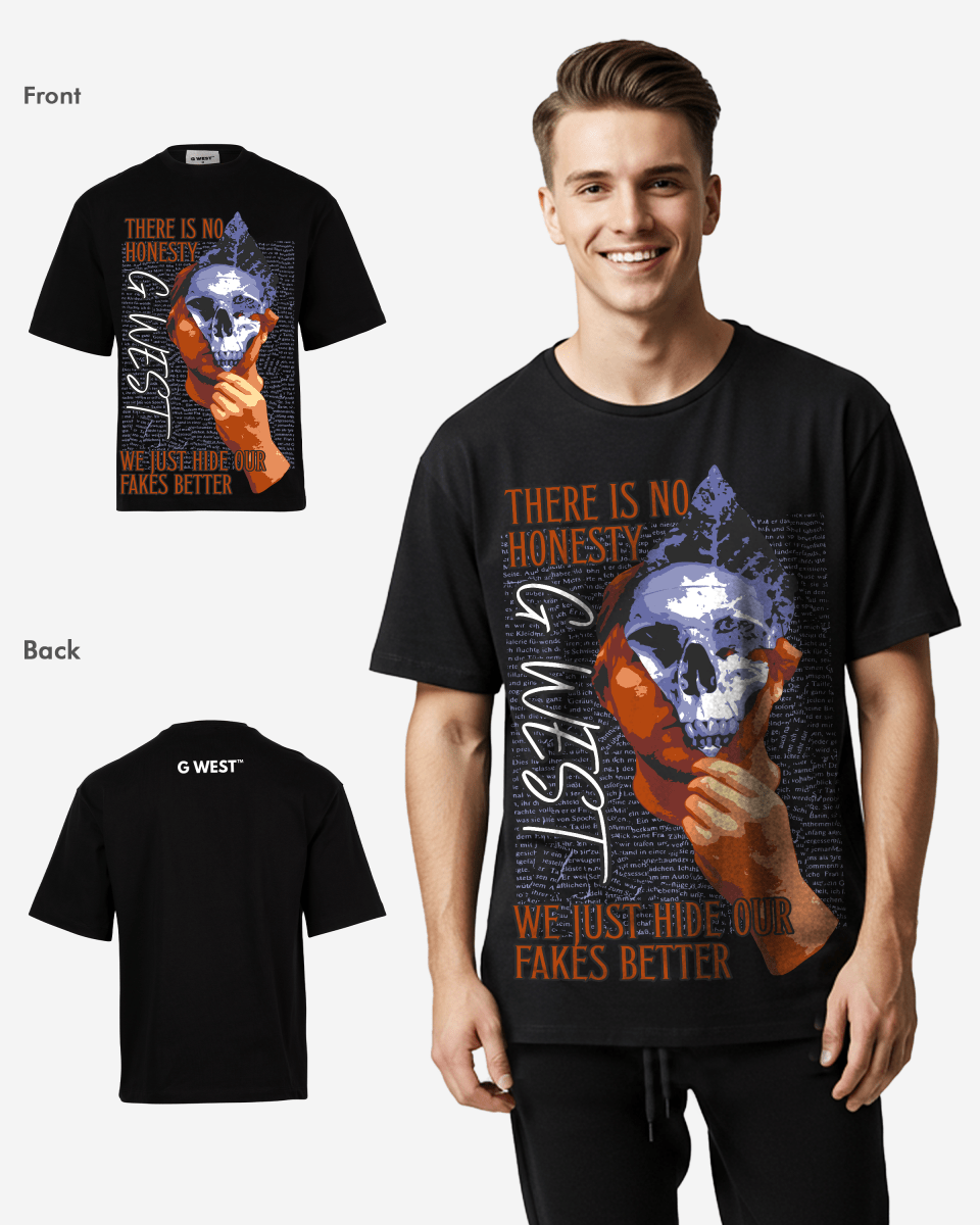 G-WEST Living in the shadows Oversized Tee