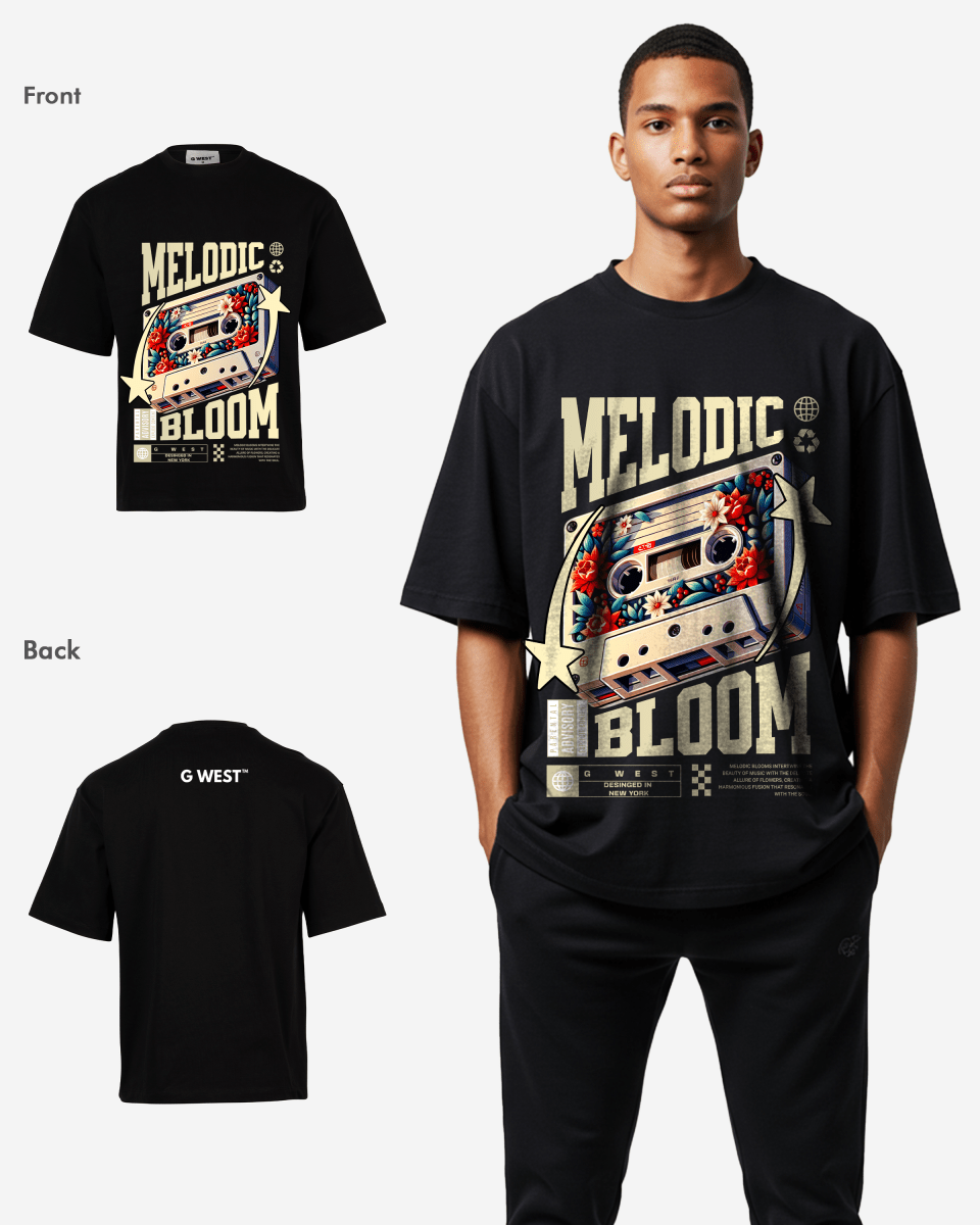 G-WEST MELODIC BLOOM OVERSIZED TEE