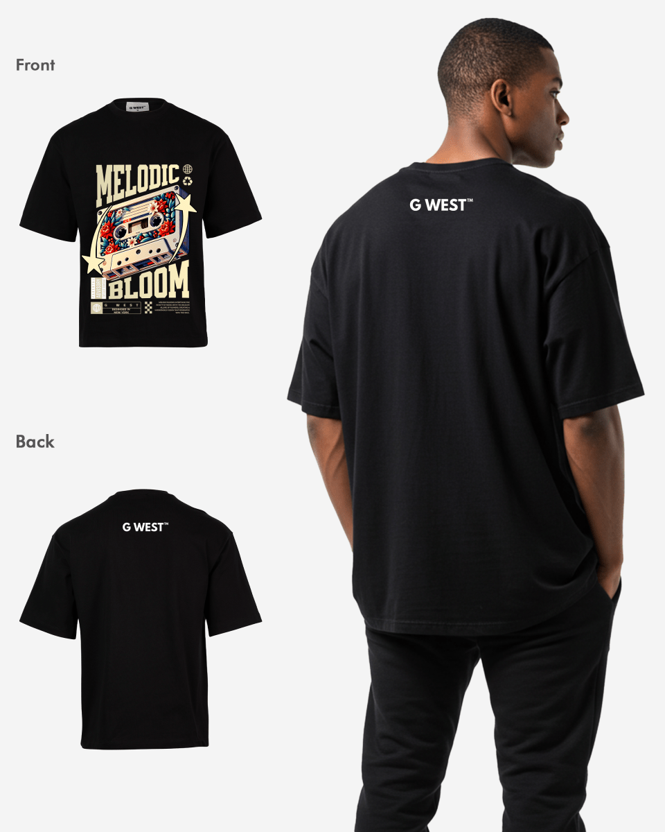 G-WEST MELODIC BLOOM OVERSIZED TEE
