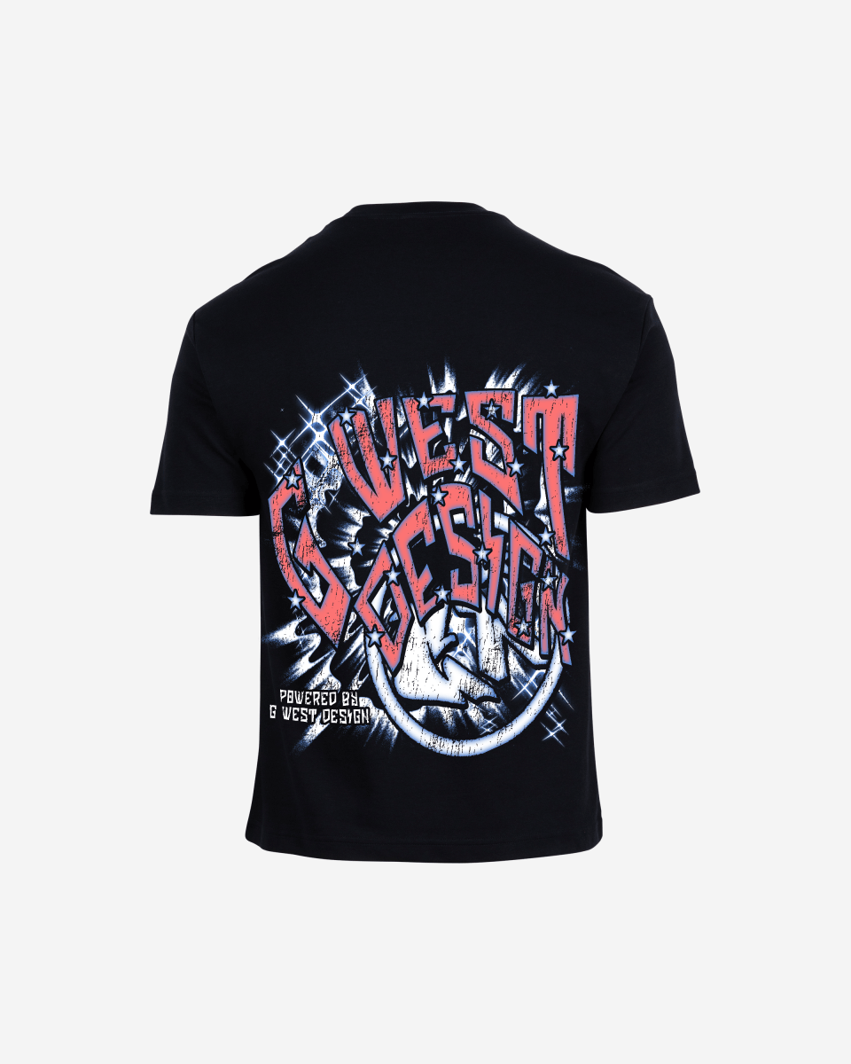 G West Mens Chasing Dreams Premium Oversized Tee Front And Back Print