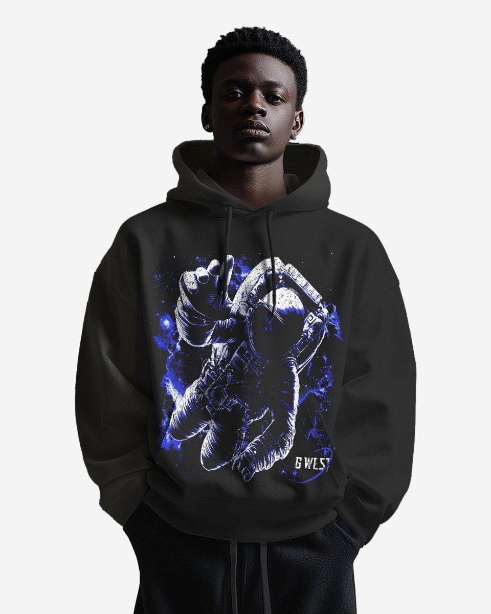 G West Mens Galaxy Acid Wash Hoodie