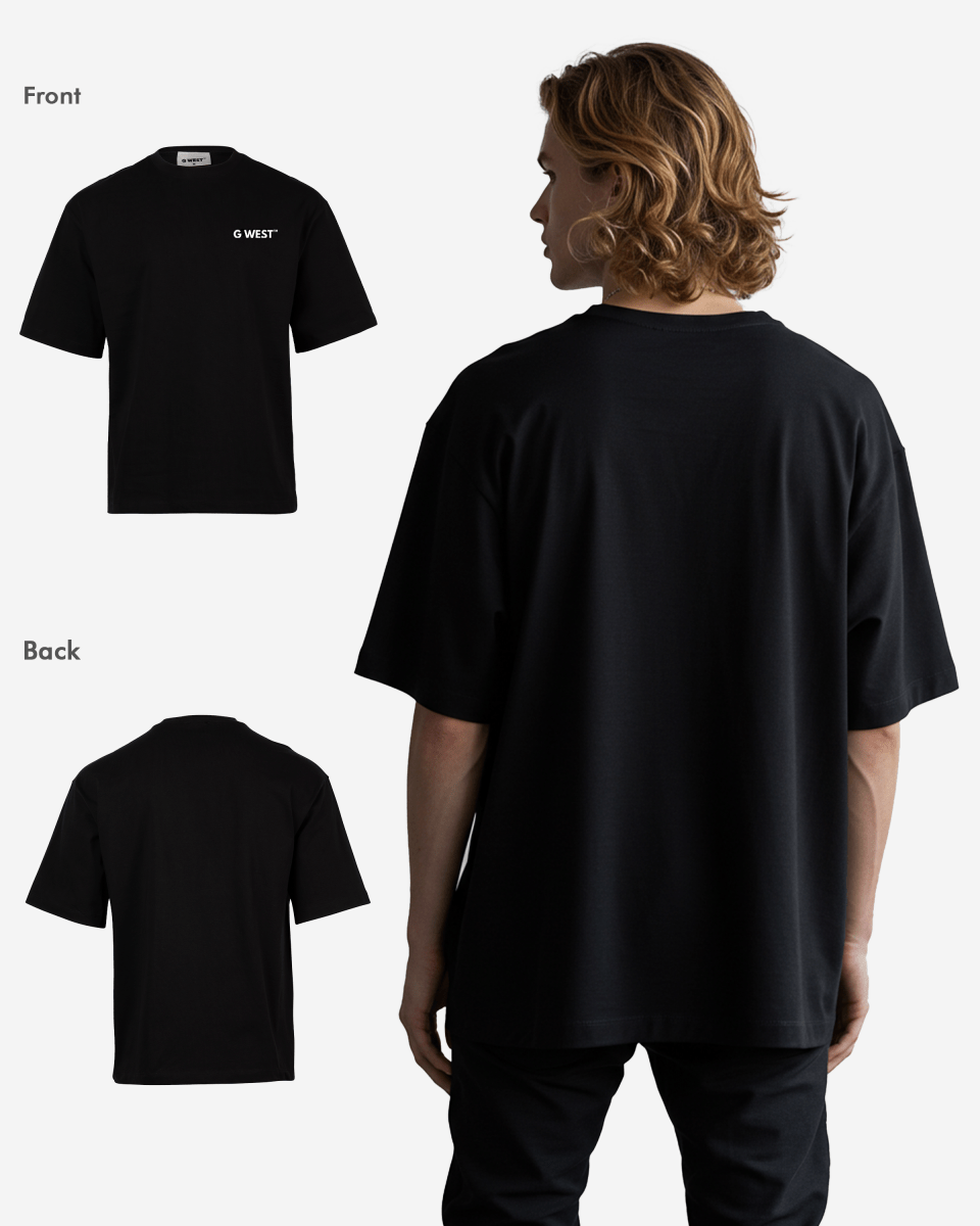 G WEST MENS LOGO KEEP DRY OVERSIZED TEE