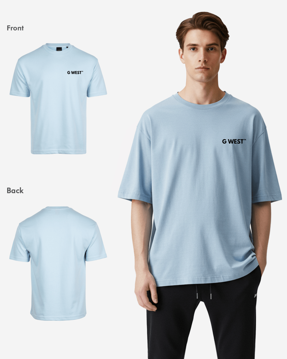 G WEST MENS LOGO KEEP DRY OVERSIZED TEE