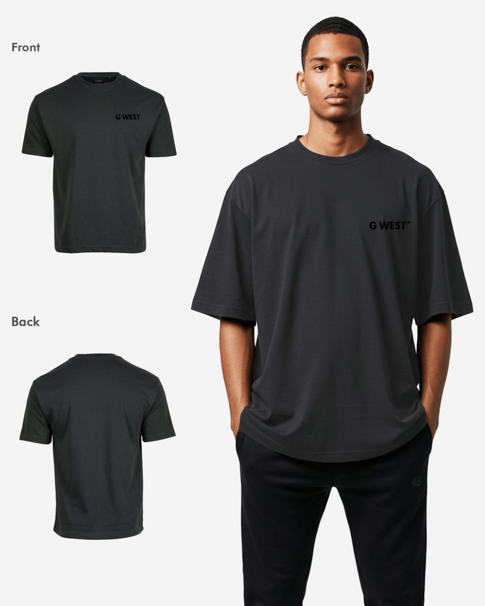 G WEST MENS LOGO KEEP DRY OVERSIZED TEE
