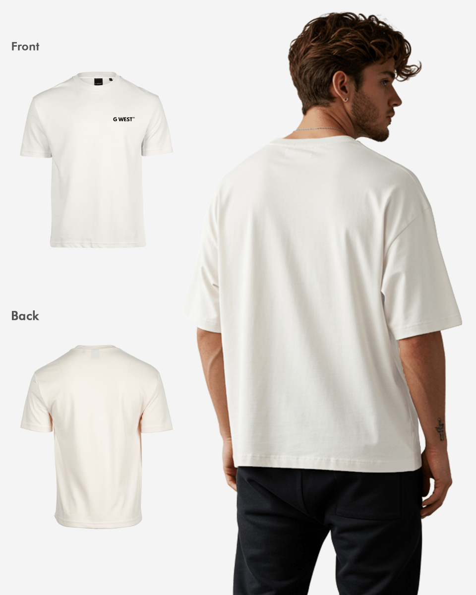 G WEST MENS LOGO KEEP DRY OVERSIZED TEE