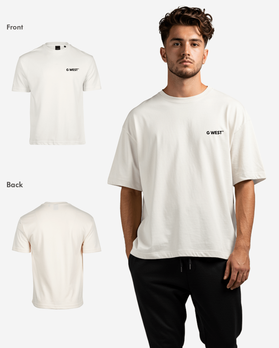 G WEST MENS LOGO KEEP DRY OVERSIZED TEE