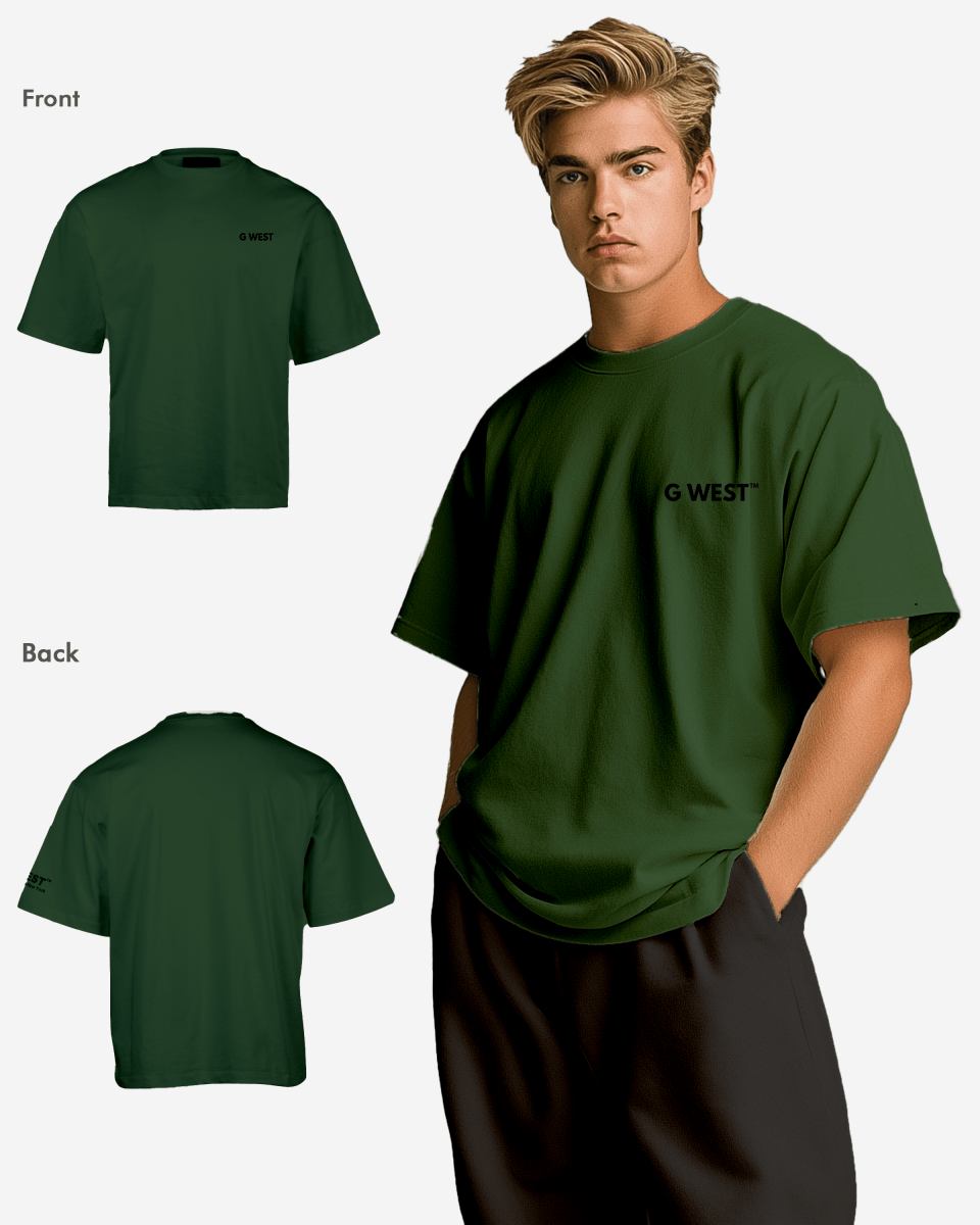 G WEST MENS LOGO KEEP DRY OVERSIZED TEE