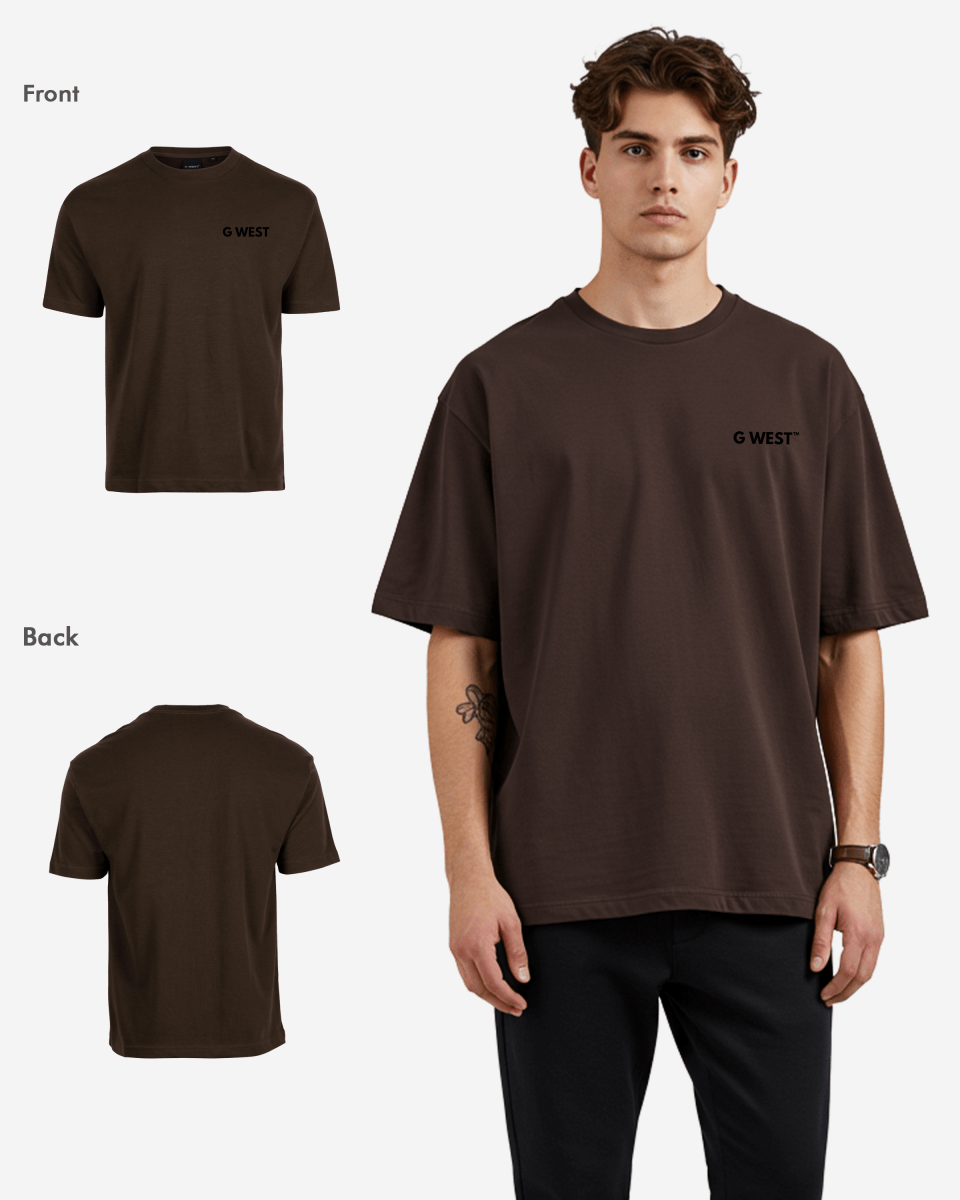 G WEST MENS LOGO KEEP DRY OVERSIZED TEE
