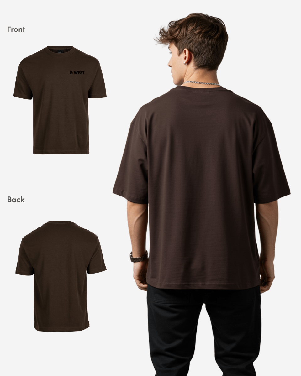 G WEST MENS LOGO KEEP DRY OVERSIZED TEE