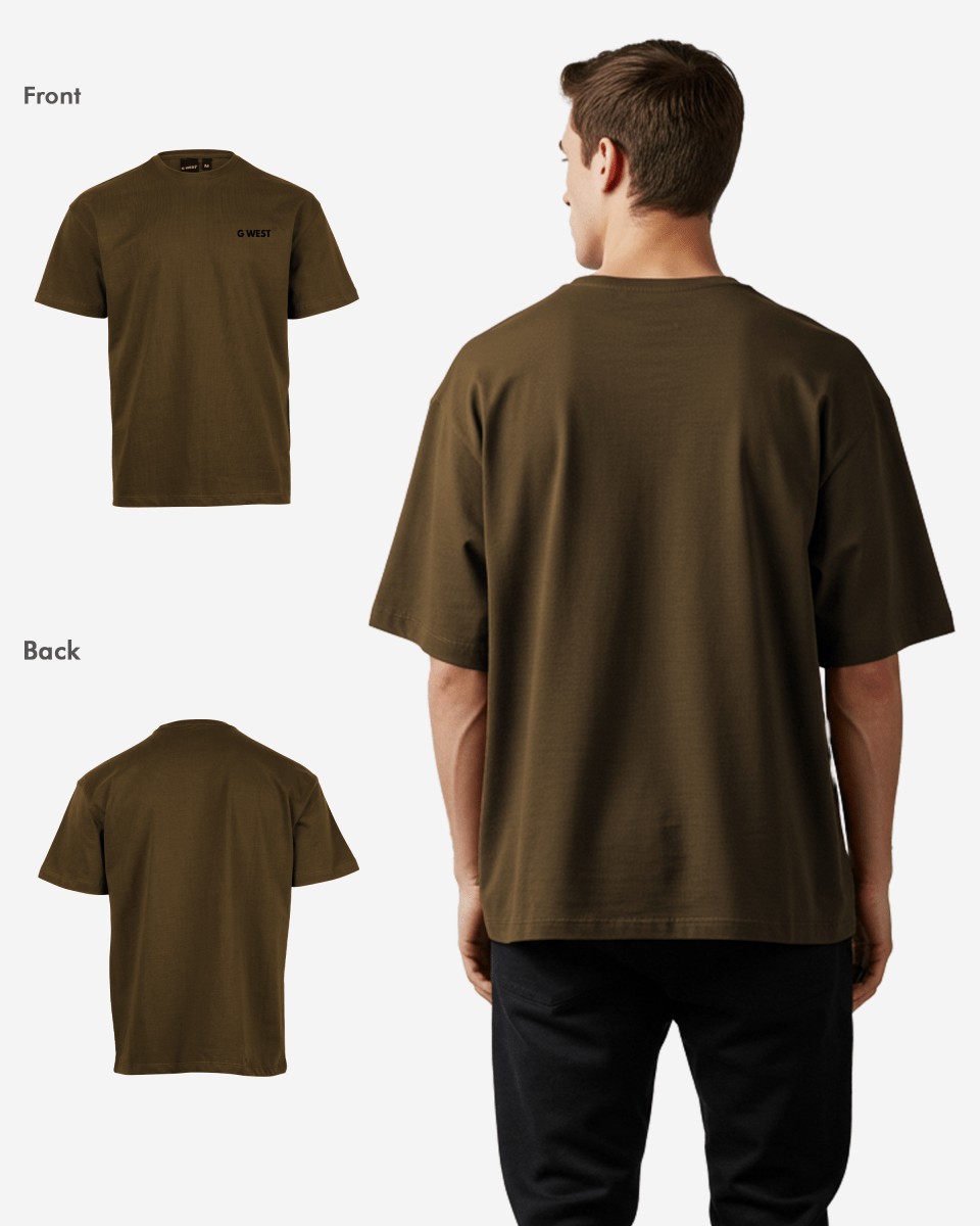 G WEST MENS LOGO KEEP DRY OVERSIZED TEE