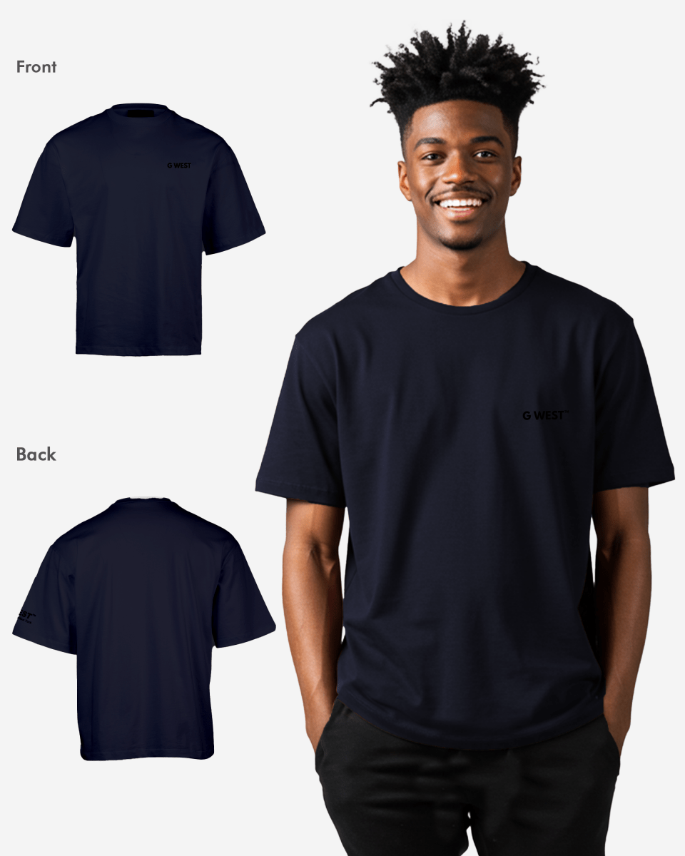 G WEST MENS LOGO KEEP DRY OVERSIZED TEE