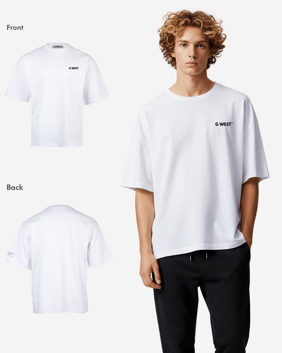 G WEST MENS LOGO KEEP DRY OVERSIZED TEE