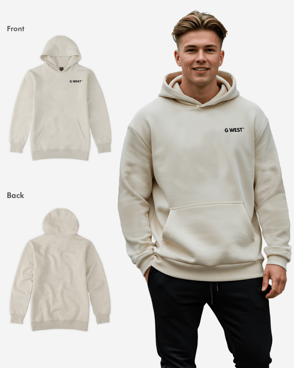 G WEST MENS PULLOVER HOODIE WITH LOGO : GWHDL7002 - 13 COLORS