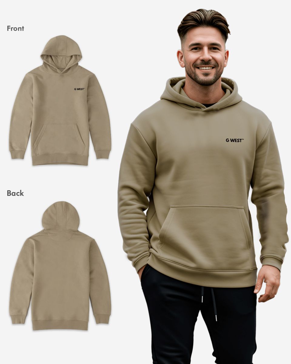 G WEST MENS PULLOVER HOODIE WITH LOGO : GWHDL7002 - 13 COLORS